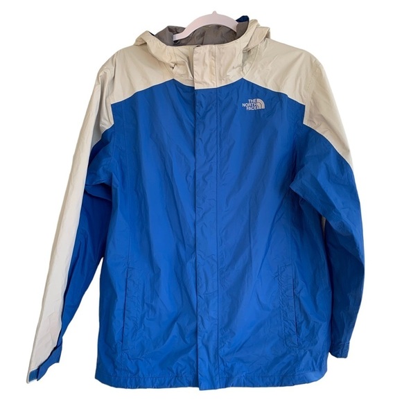 North Face Boys XL 18-20 North Face Hyvent Jacket Hood Blue White